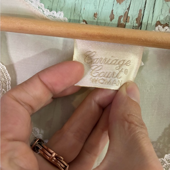 Sears Cream light pink Lace-Trimmed Nightgown - Picture 2 of 6